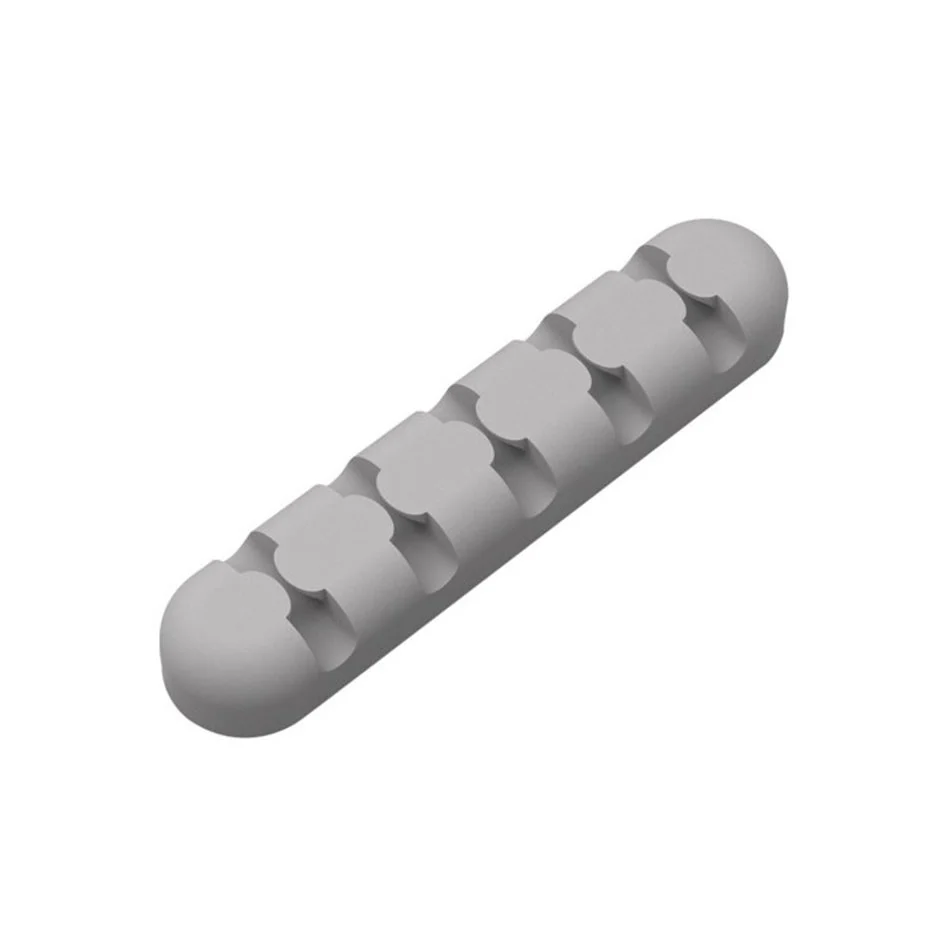 Orico CBS5 5-Slots Soft Silicone Self-Adhesive Desk Cable Manager (Grey)