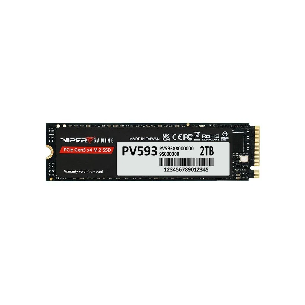 Patriot Viper Gaming PV563 2TB PCIe Gen5 x4 M.2 2280 14000MB/s Read & 11000MB/s Write External SSD (PV563P2TBM28H)