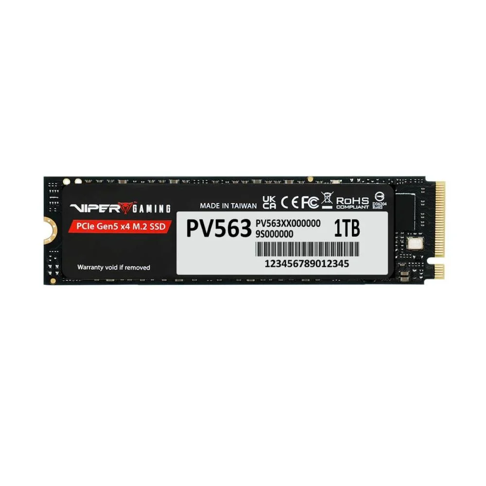 Patriot Viper PV563 Series 1TB PCIe Gen5 x4 M.2 2280 14000MB/s Read/ 11000MB/s Write SSD (PV563P1TBM28H)
