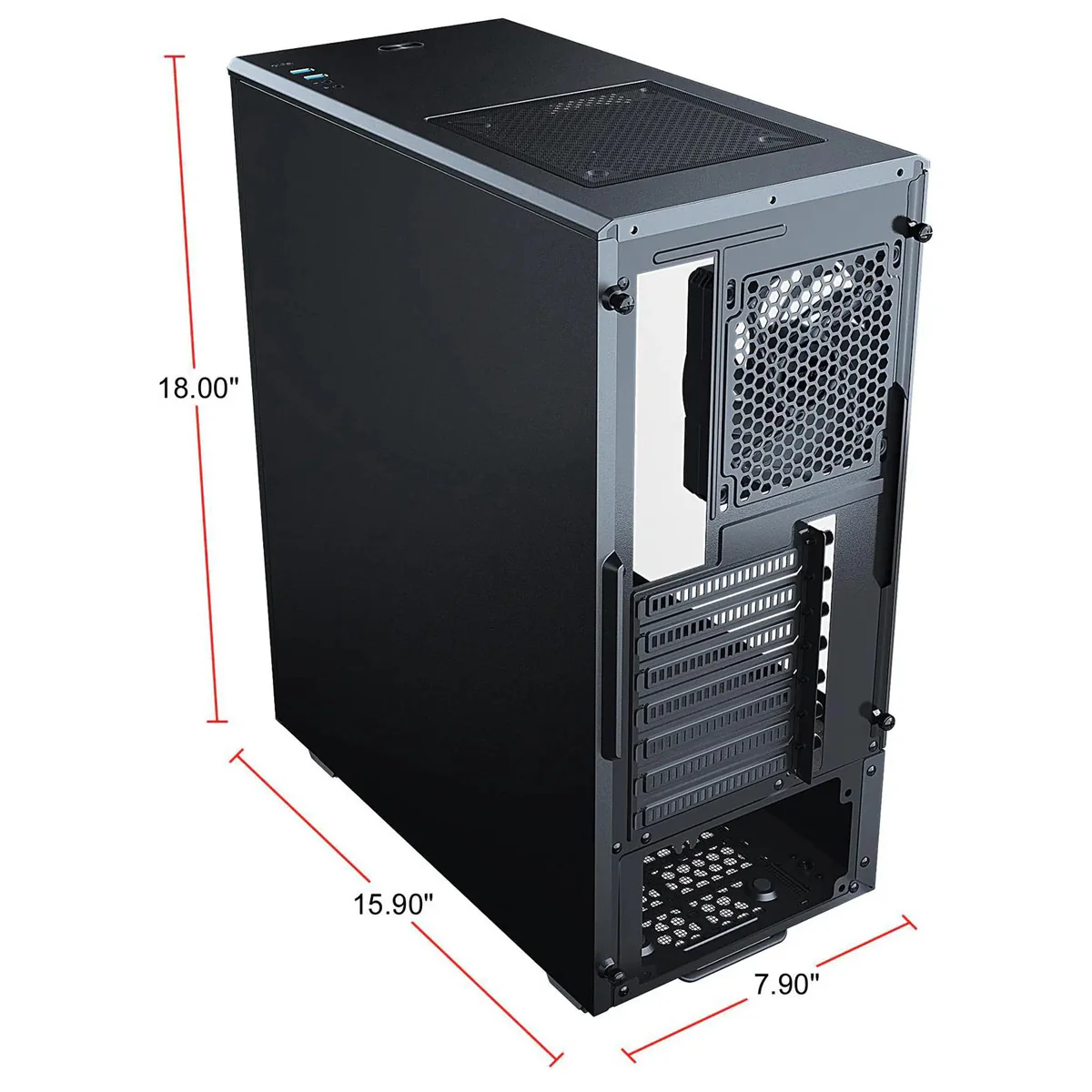 Phanteks Eclipse P300A Tempered Glass Compact Mid-Tower Full Mesh Front Case (Satin Black) (PH-EC300ATG-BK01) - Image 12