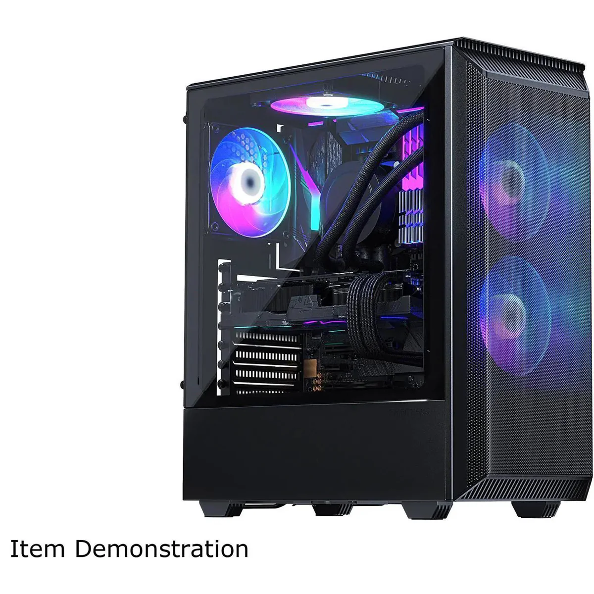 Phanteks Eclipse P300A Tempered Glass Compact Mid-Tower Full Mesh Front Case (Satin Black) (PH-EC300ATG-BK01) - Image 2