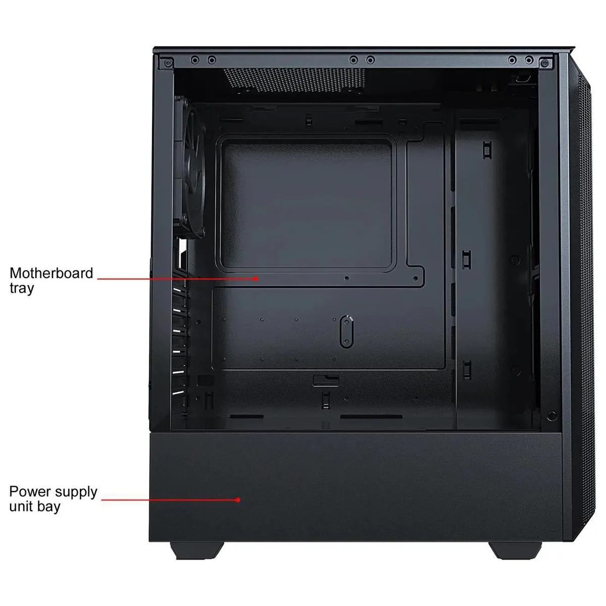 Phanteks Eclipse P300A Tempered Glass Compact Mid-Tower Full Mesh Front Case (Satin Black) (PH-EC300ATG-BK01) - Image 6