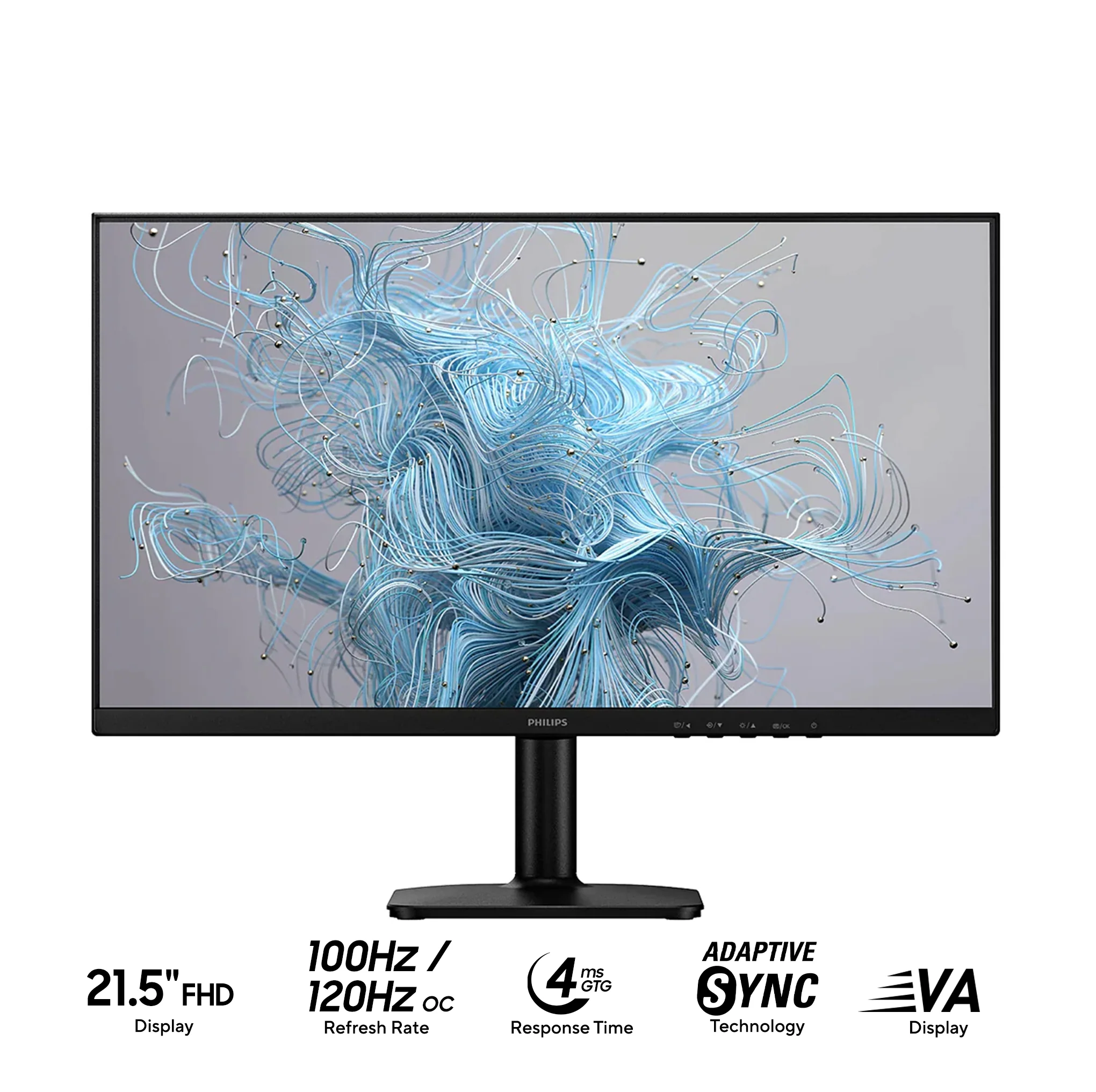 Philips 22E2N1100L/71 21.5" FHD (1920x1080) 100Hz/ 120Hz OC 4ms GTG VA LCD Adaptive-Sync Gaming Monitor with Tilt Adjustment (Black)