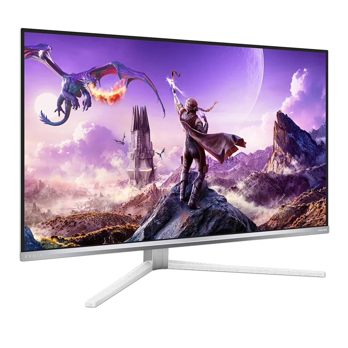 Philips Evnia 32M2N8800/69 31.5" 4K UHD (3840x2160) 240Hz 0.03ms GTG QD OLED Gaming Monitor with Height, Tilt & Swivel Adjustment (White) - Image 2