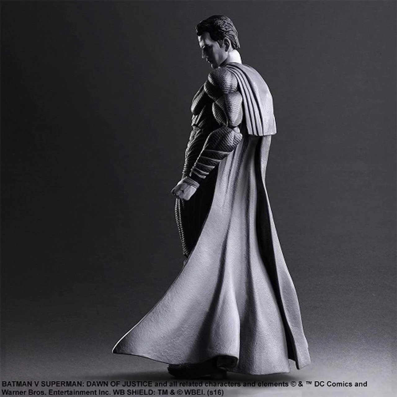 Play-Arts A/F Batman V Superman Dawn Of Justice Kai No.2 Superman (Black & White Ver) - Image 3