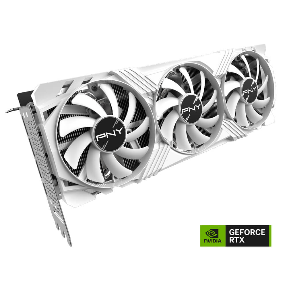 PNY GeForce RTX 4070 Ti 12GB LED Verto Triple Fan GDDR6X PCIE 4.0 Graphics Card (White) (VCG4070T12TFWXPB1) - Image 4