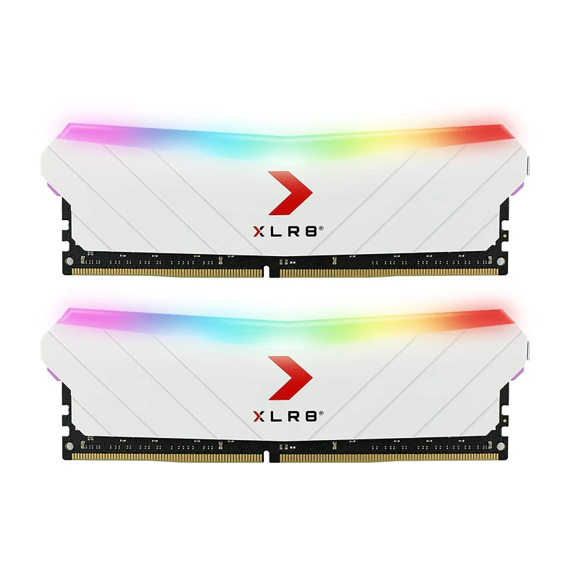 PNY XLR8 Gaming Epic-X RGB 16GB (2X8GB) DDR4 3200MHZ CL16 1.3V Desktop Memory (White) (MD16GK2D4320016XRGBW)