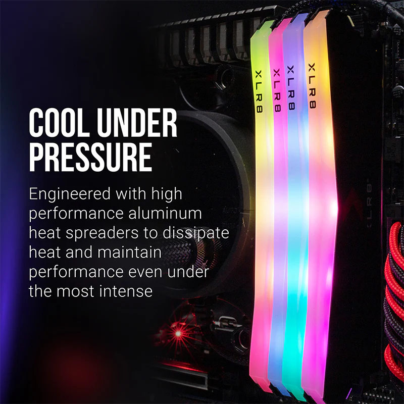 PNY XLR8 Gaming Epic-X RGB 16GB (2X8GB) DDR4 3200MHZ CL16 1.3V Desktop Memory (White) (MD16GK2D4320016XRGBW) - Image 5