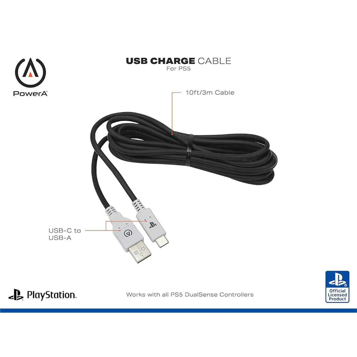 Power-A USB-C Charge Cable for PS5 - 3m - Image 2