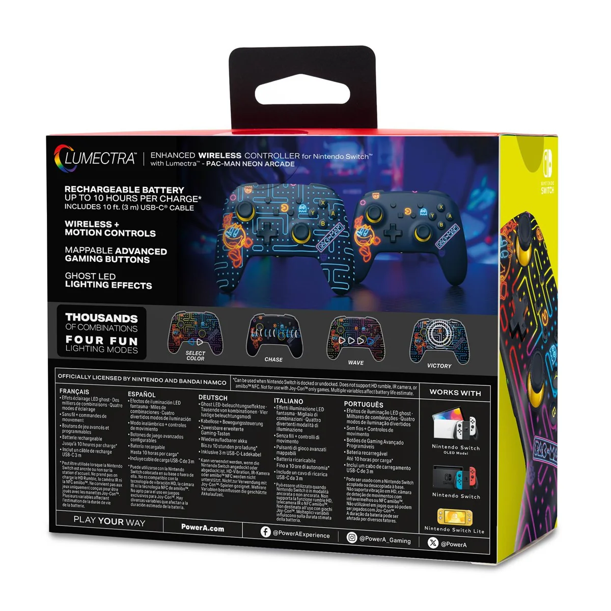 PowerA Lumectra Enhanced Wireless Controller For Nintendo Switch (Pac-Man) - Image 10