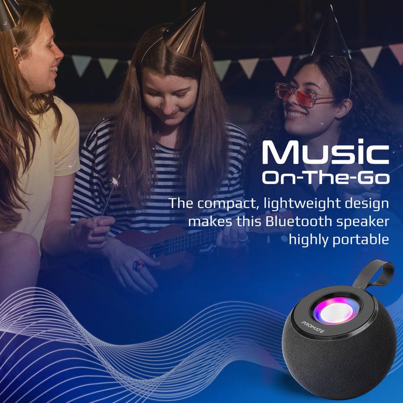 Promate Juggler Lumiflux Wireless High-Definition Speaker (Black) - Image 2