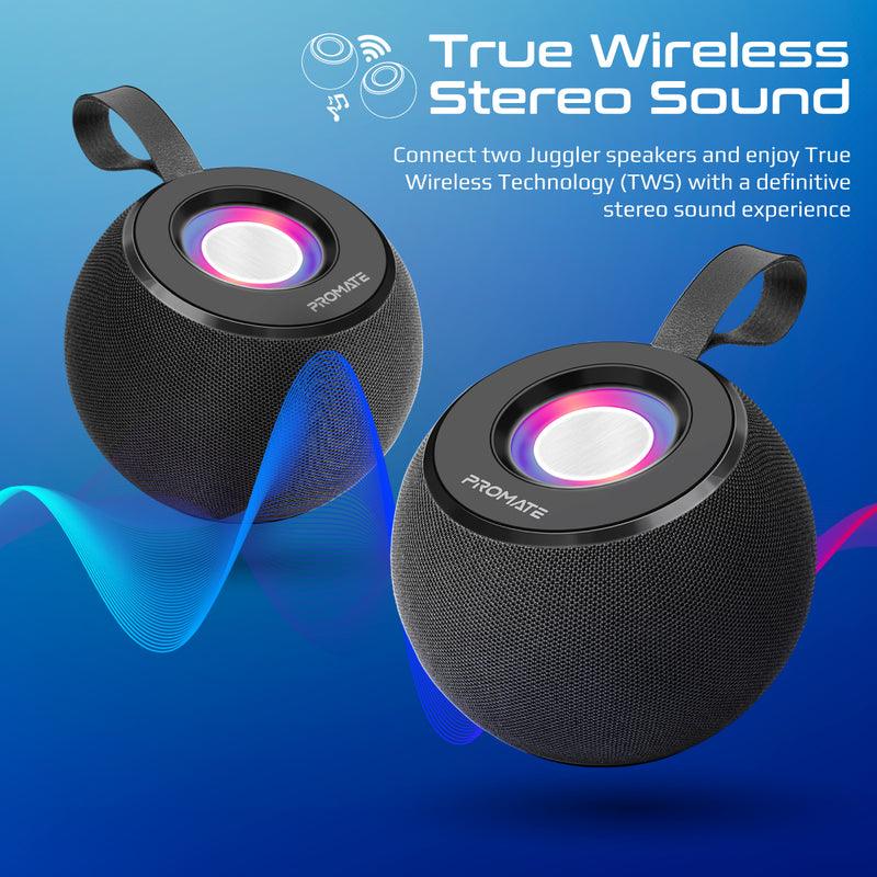Promate Juggler Lumiflux Wireless High-Definition Speaker (Black) - Image 6