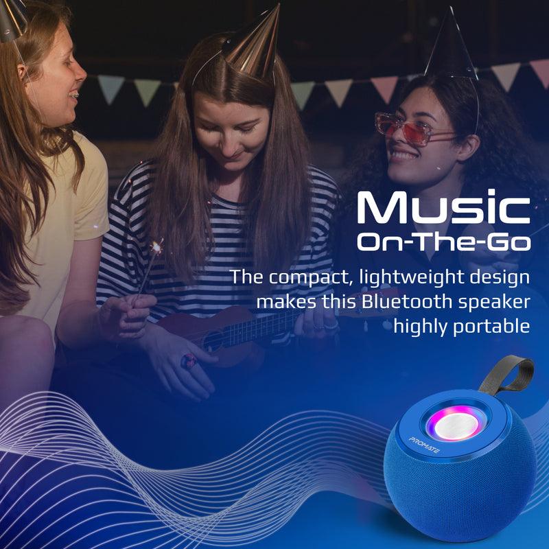 Promate Juggler Lumiflux Wireless High-Definition Speaker (Blue) - Image 2