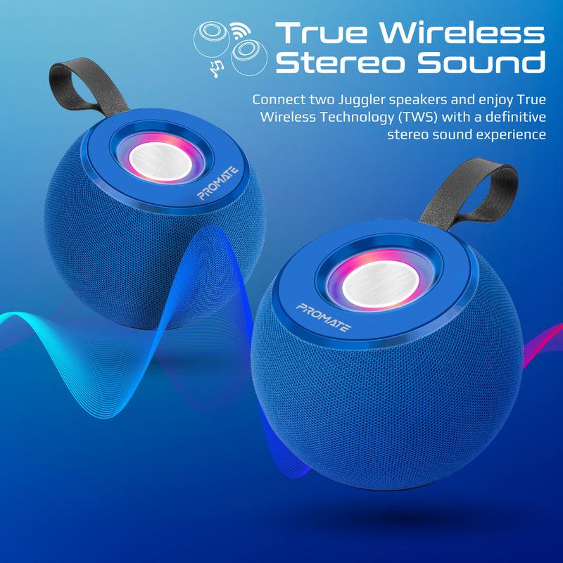 Promate Juggler Lumiflux Wireless High-Definition Speaker (Blue) - Image 6