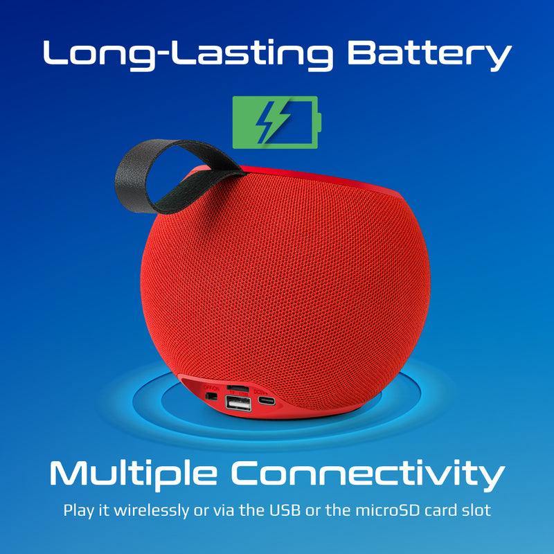 Promate Juggler Lumiflux Wireless High-Definition Speaker (Red) - Image 3