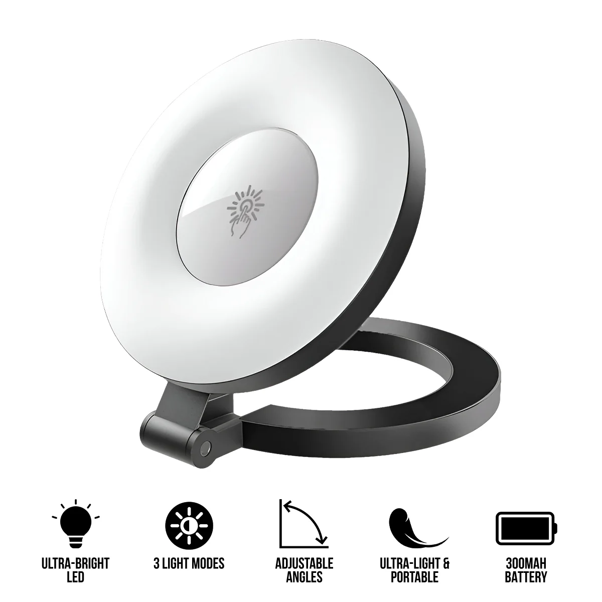 Promate Maghalo Ultra-Slim MagSafe Compatible Rechargeable LED Ring Light