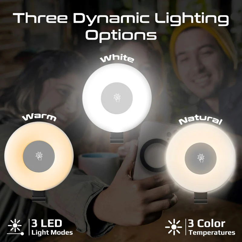 Promate Maghalo Ultra-Slim MagSafe Compatible Rechargeable LED Ring Light - Image 8