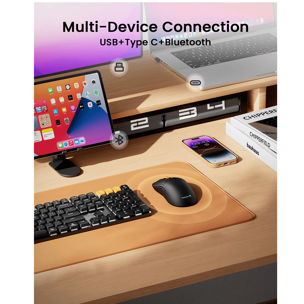 ProtoArc EM15 Bluetooth & 2.4G Dual Receiver Wireless Mouse (Black) (CP016268) - Image 3