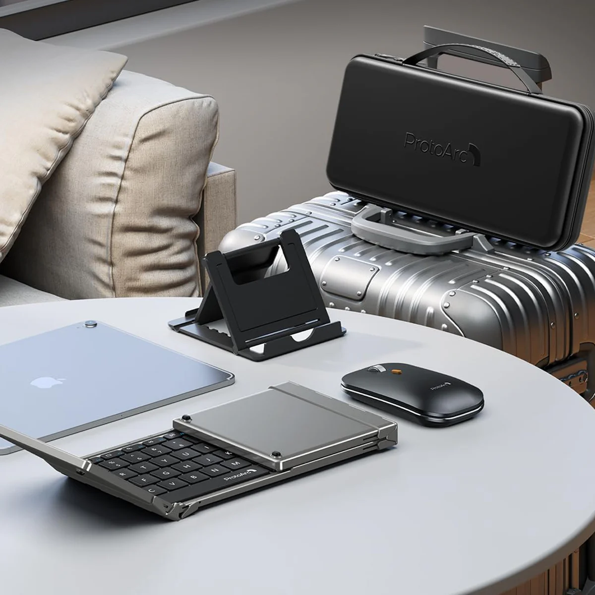 ProtoArc XKM01 Foldable Full-Size Wireless Keyboard and Mouse Combo (Black) (CP014041) - Image 2