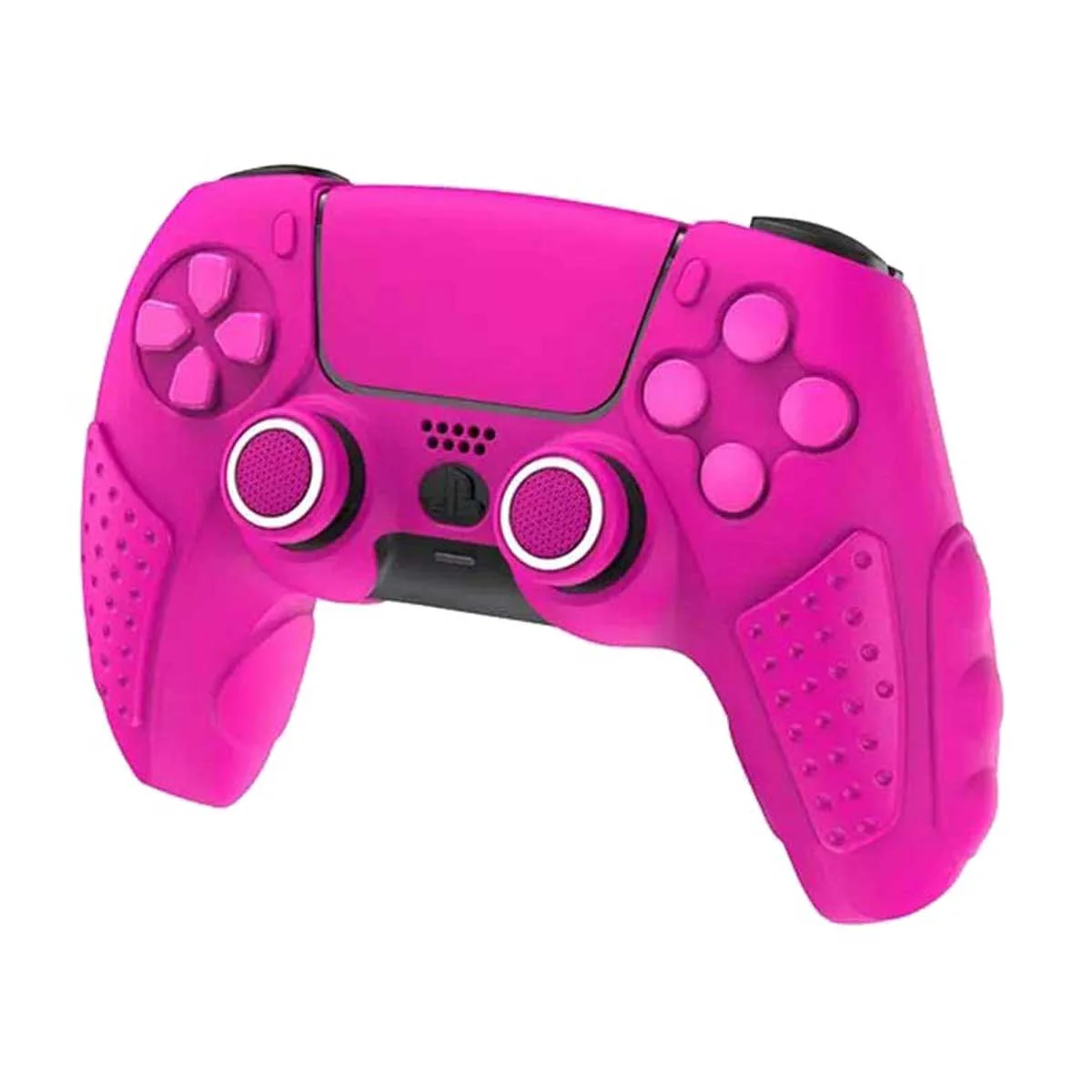 IINE Silicone Case With 2 Thumb Grip Caps For PS5 Controller (Red, Black & White, Pink, Blue, Purple) - Image 4