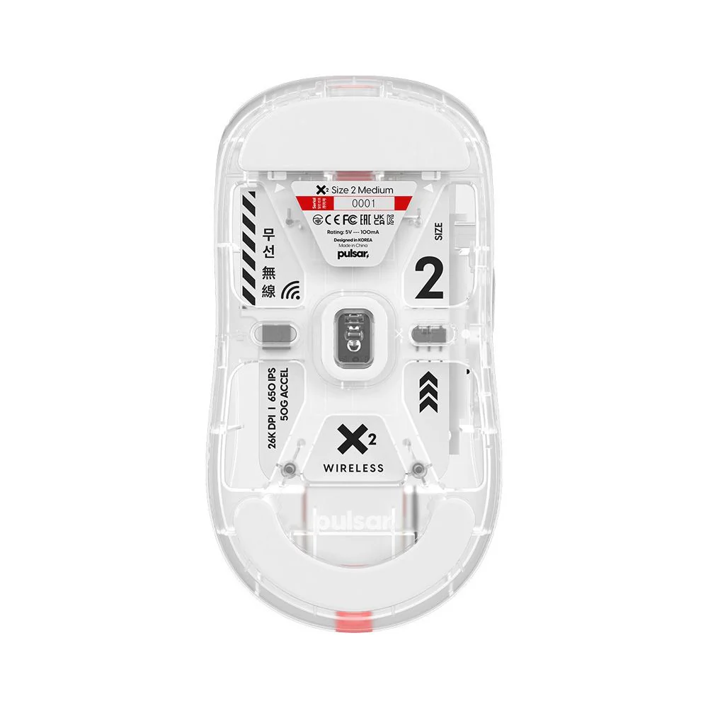 Pulsar X2 Mini Symmetrical Wireless Gaming Mouse (Super Clear) - Image 5