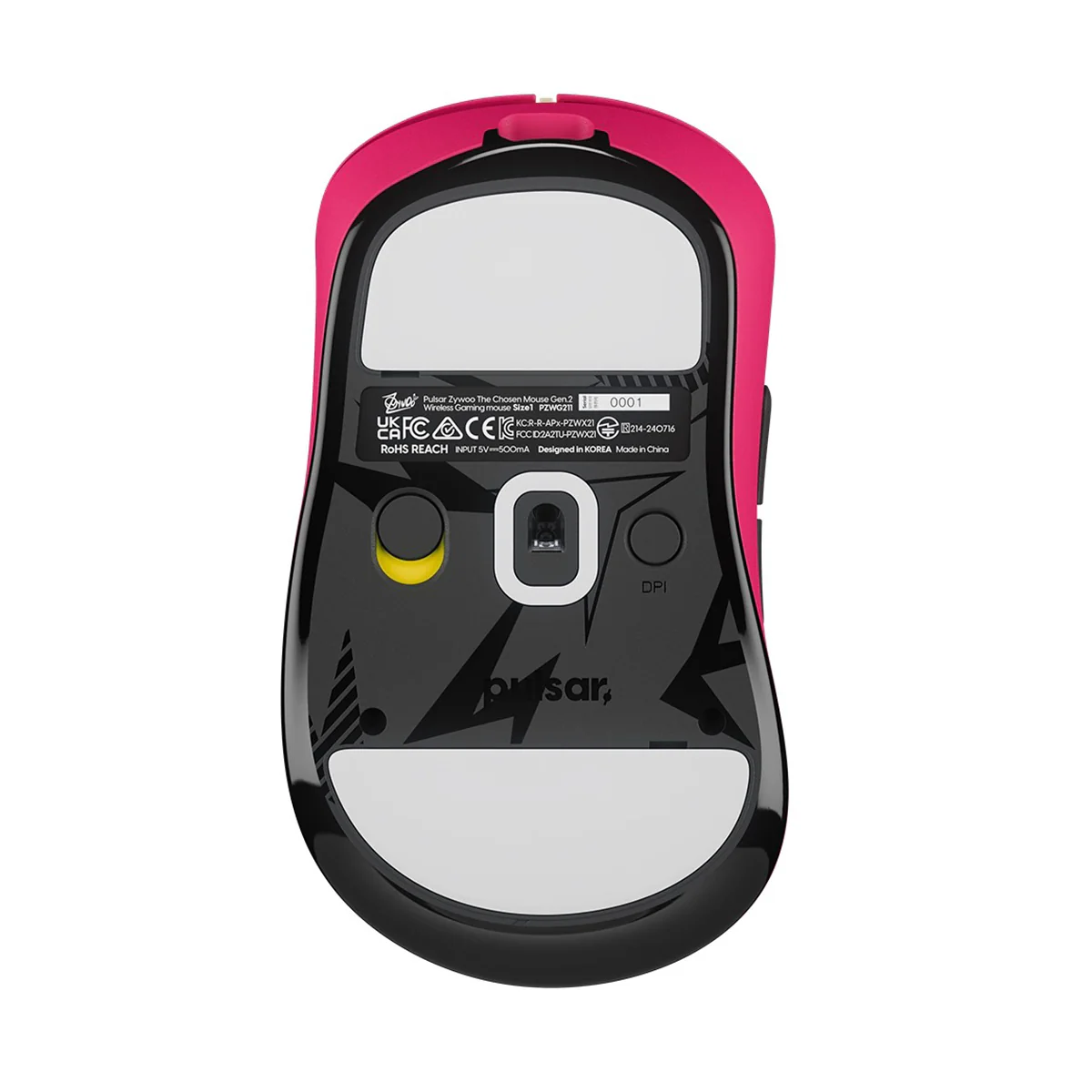 Pulsar ZywOo The Chosen Mouse Gen. 2 eSports Gaming Mouse Size 1 Limited Edition (Pink) (PZWG213) - Image 6