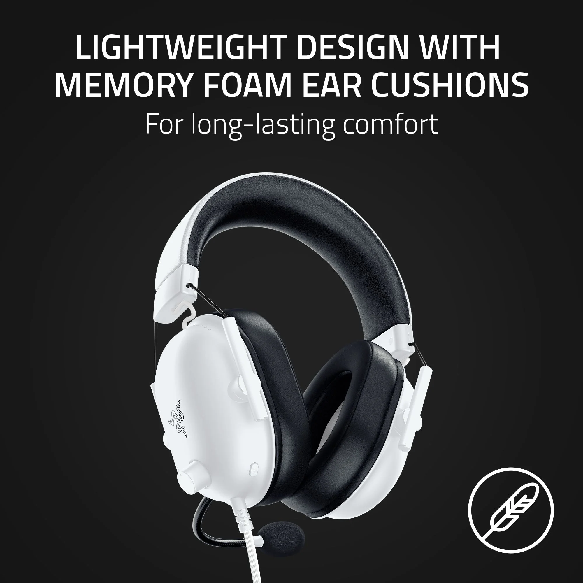 Razer BlackShark V2 X Multi-Platform Wired Esports Headset (Special White) - Image 6