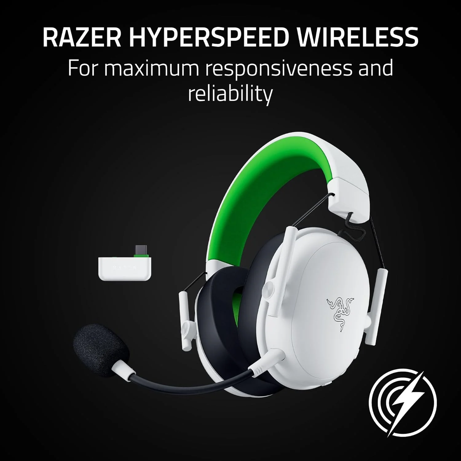 Razer BlackShark V3 X HyperSpeed Wireless eSports Headset for Xbox (Black, White) - Image 5