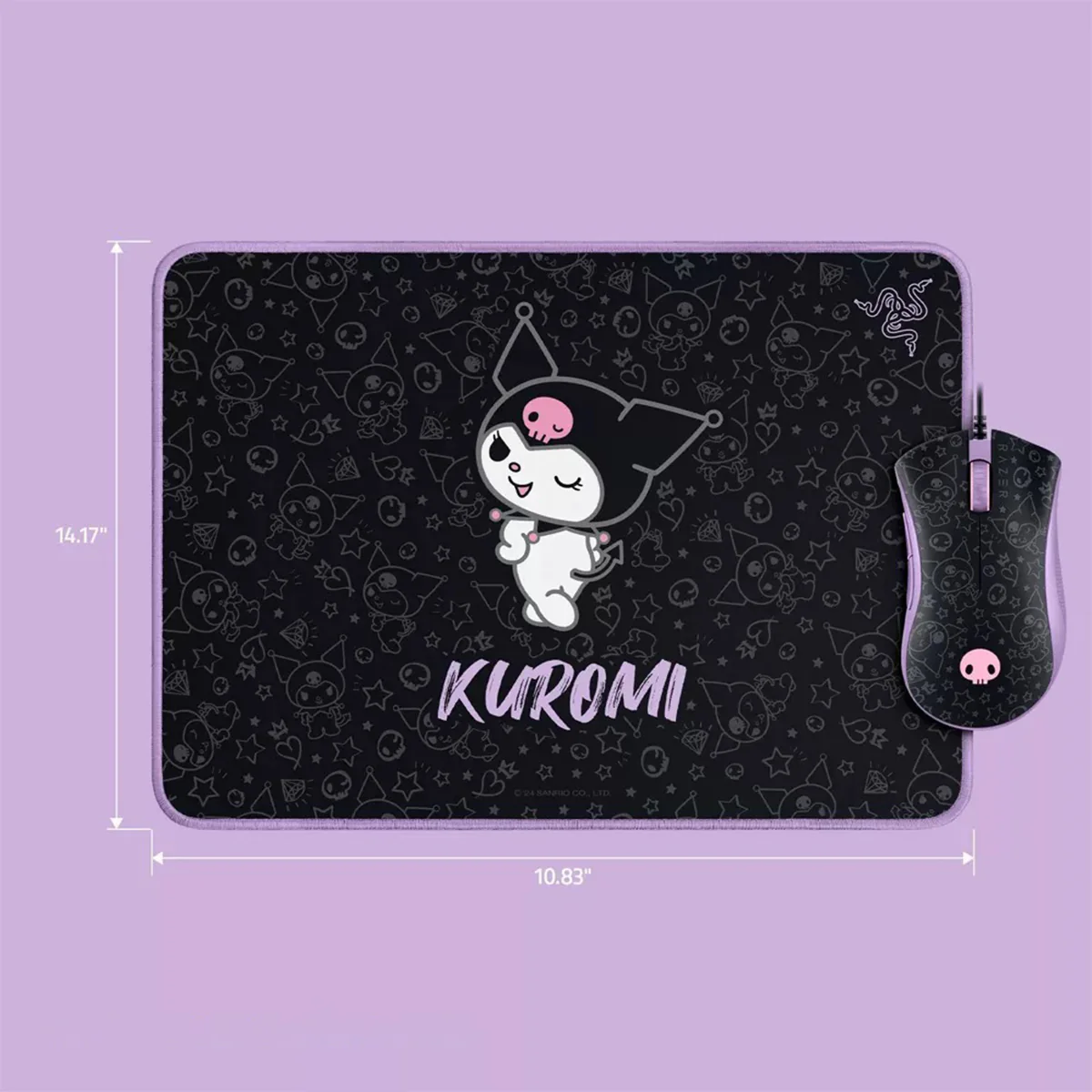 Razer DeathAdder Essential Ergonomic Wired Gaming Mouse + Goliathus Soft Gaming Mouse Mat Bundle (Kuromi Edition) - Image 3