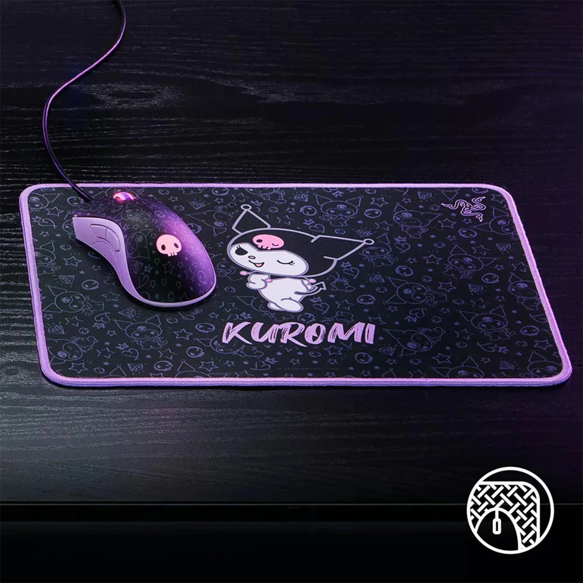 Razer DeathAdder Essential Ergonomic Wired Gaming Mouse + Goliathus Soft Gaming Mouse Mat Bundle (Kuromi Edition) - Image 4