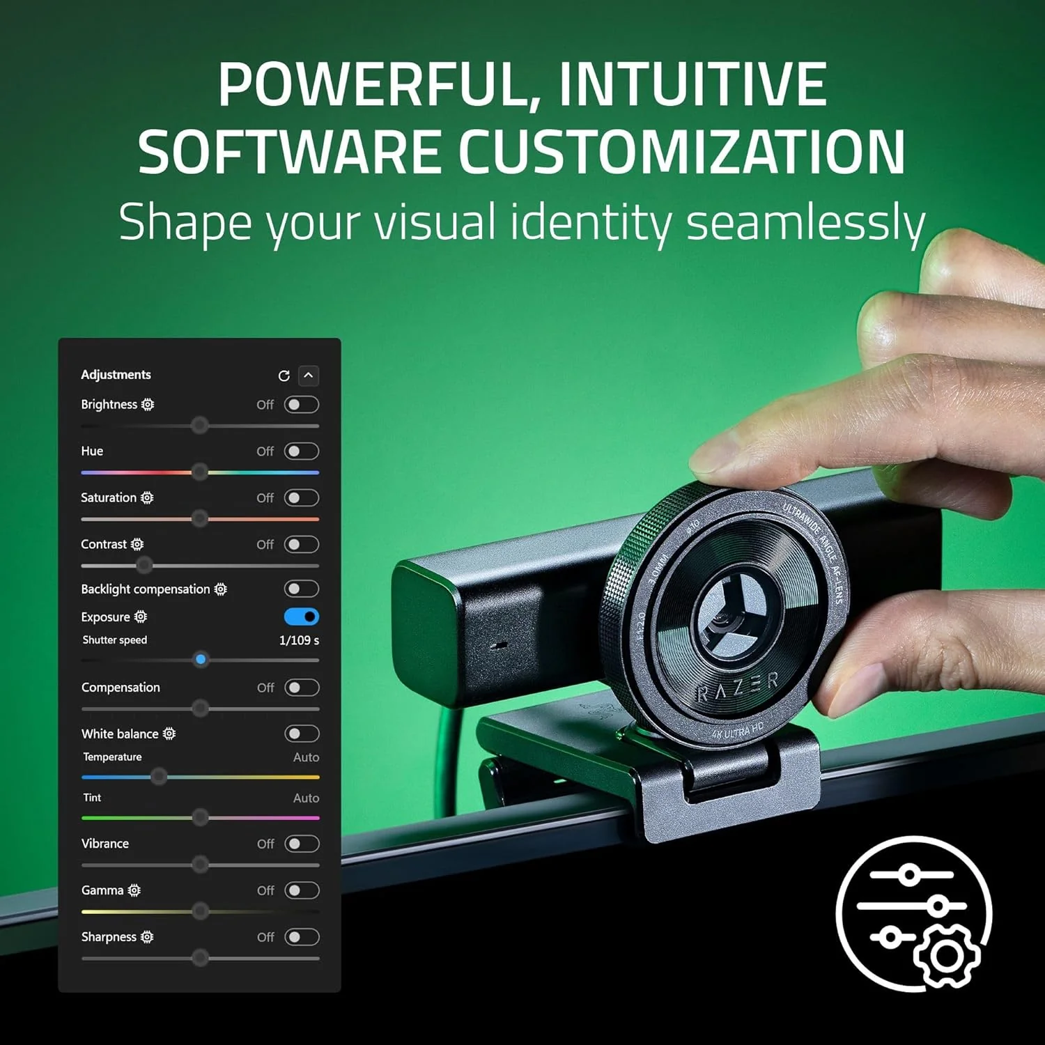 Razer Kiyo V2 4K 30 FPS AI Webcam for Creators (Black, White, Quartz) - Image 5