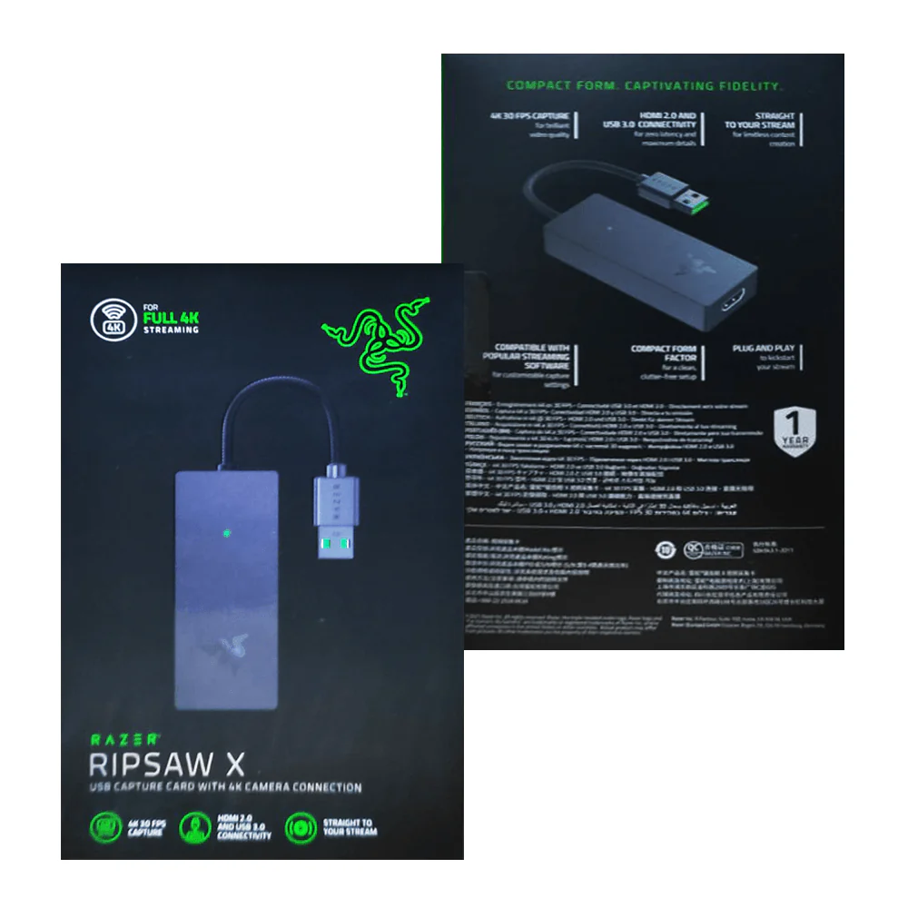Razer Ripsaw X USB Capture Card with Camera Connection for Full 4K Streaming - Image 6