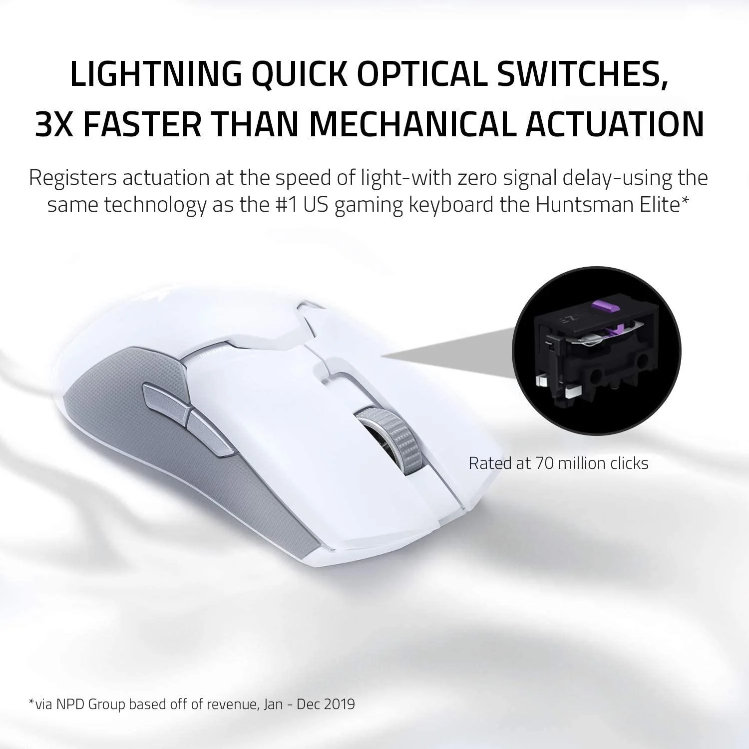 Razer Viper Ultimate Wireless Gaming Mouse W/ Charging Dock (Mercury) - Image 7