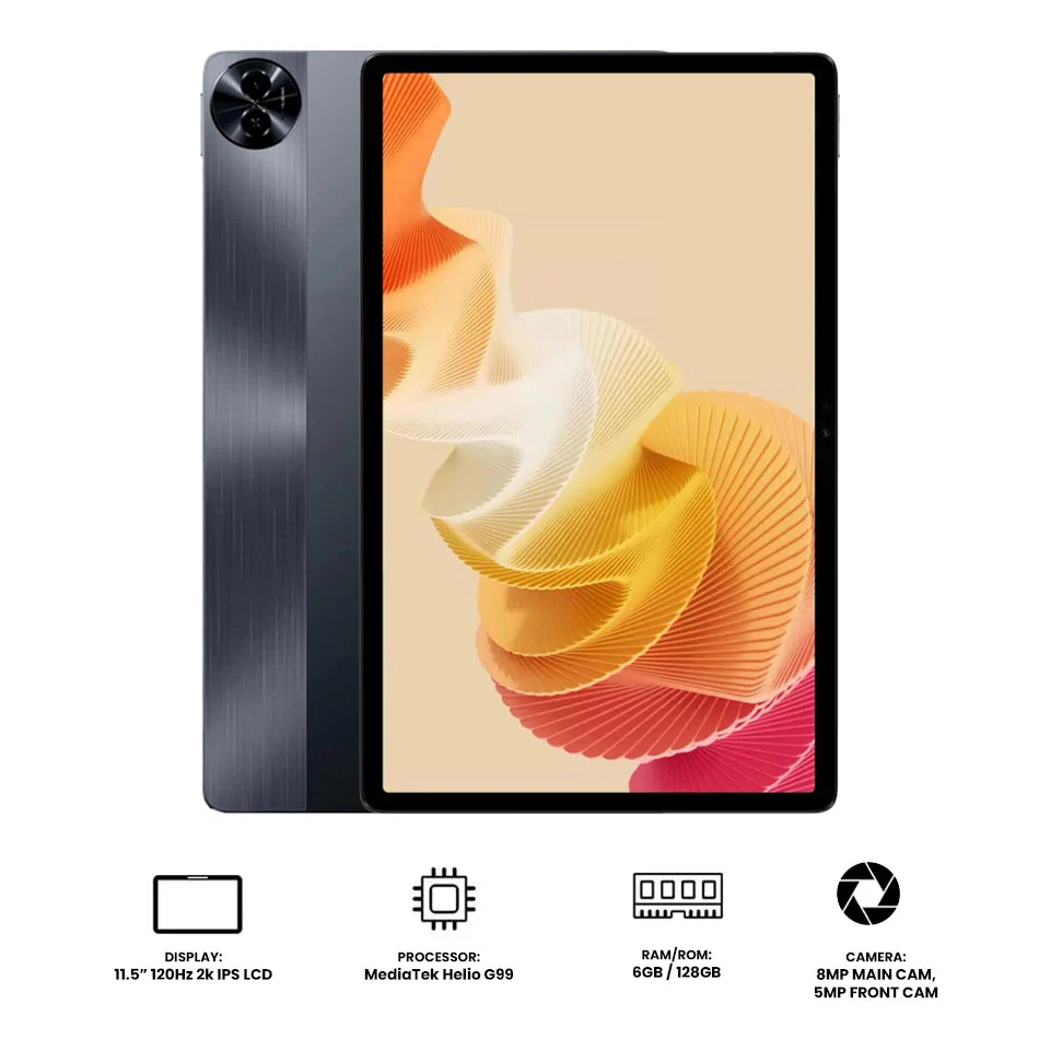 Realme RMP2204 Pad 2 LTE 6GB+128GB 11.5" 120HZ 2K HELIO G99 8360MAH 33W SUPERVOOC Tablet - Image 2