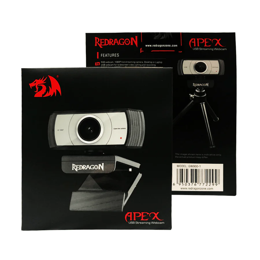 Redragon Apex USB Streaming Webcam (Black) (GW900-1) - Image 8