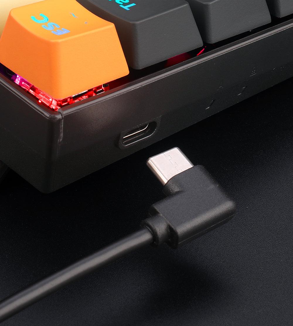 Redragon Caraxes Pro Exclusive X1.2 Big Keycap RGB Mechanical Keyboard (Dust-Proof Red Switch) (Cream-Gray-Orange) (K644CG0-RGB-PRO) - Image 2