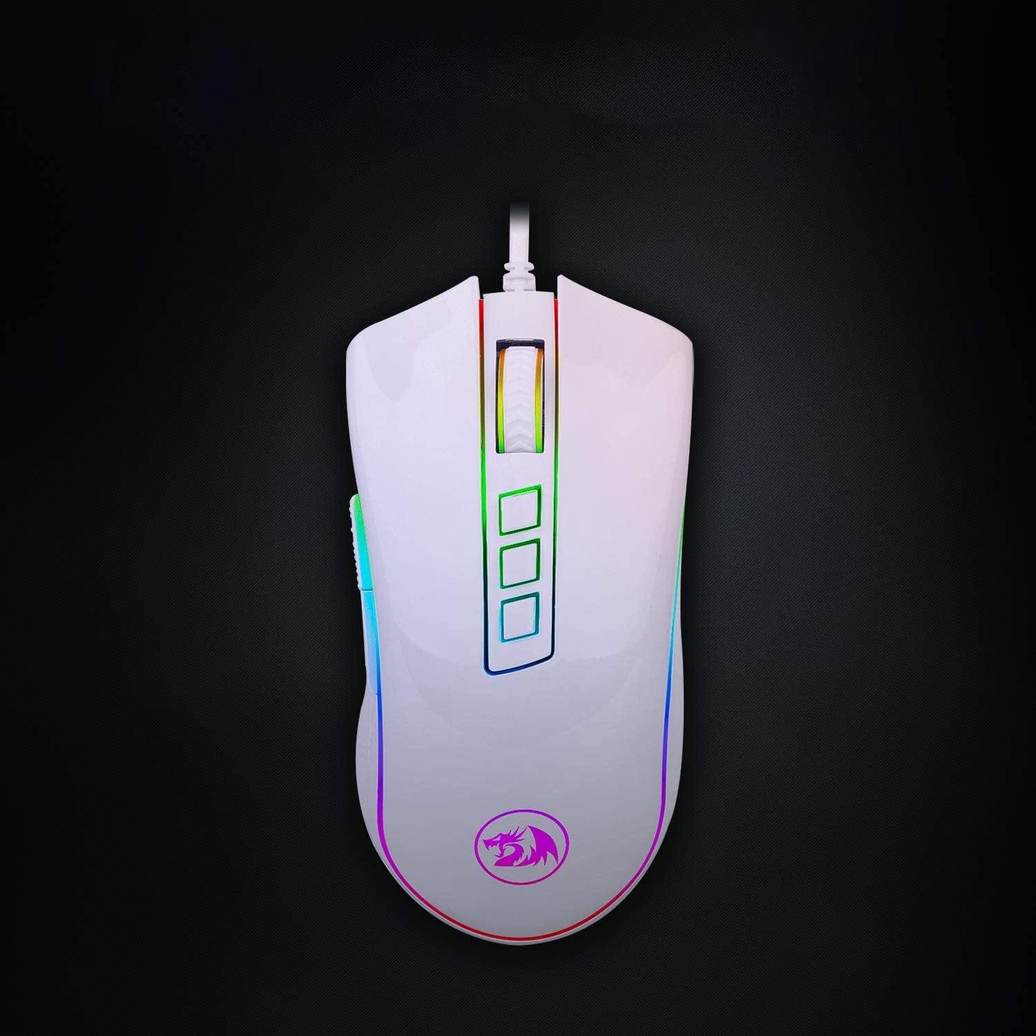 Redragon Cobra Gaming Mouse (White) (M711W-1) - Image 4