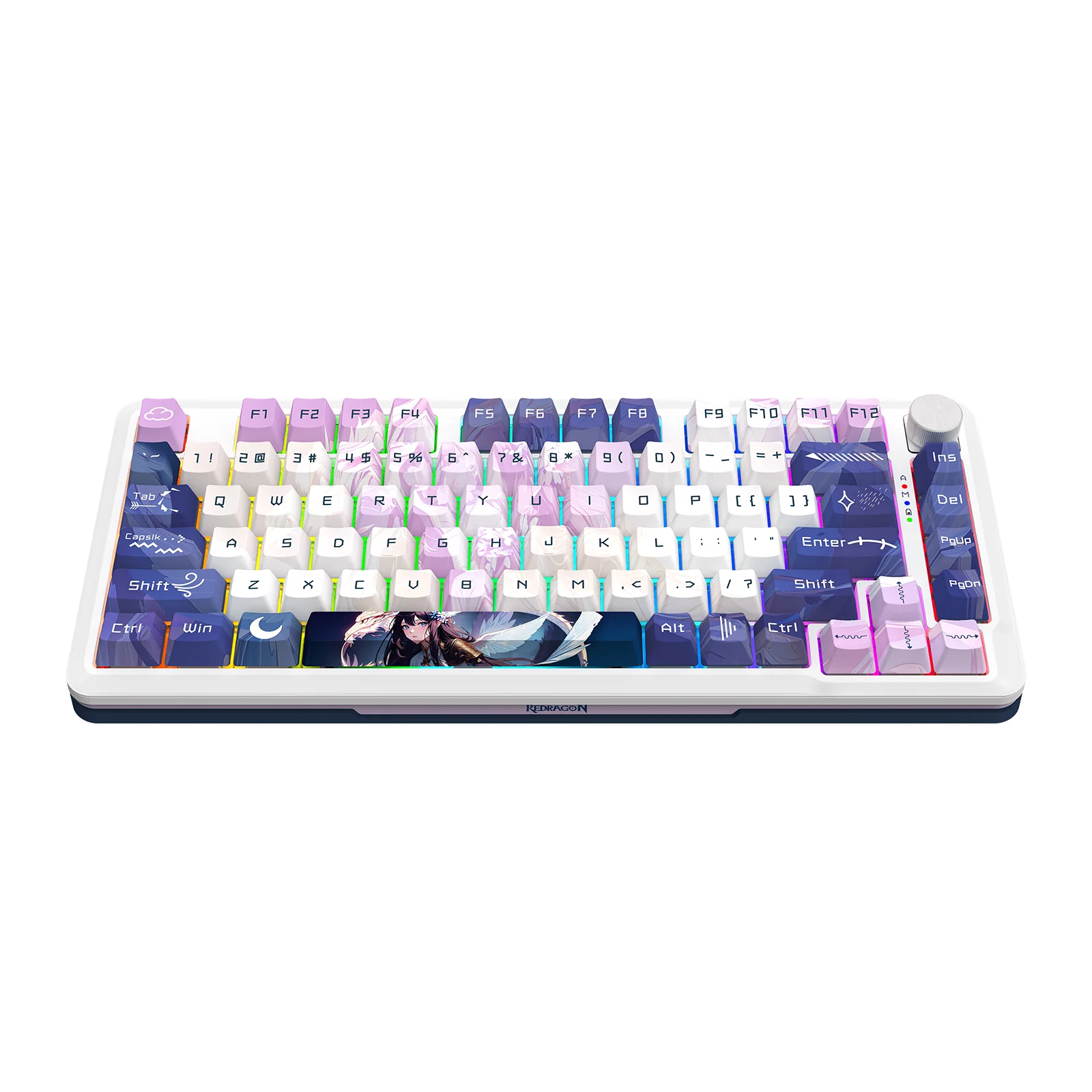 Redragon K681ACG Cyrus Pro Anime Ed. RGB Wireless 75% Hot-Swappable Gasket Mechanical Keyboard with Knob (Mint Mambo Linear Switch) (K681ACG-RGB-PRO) - Image 2