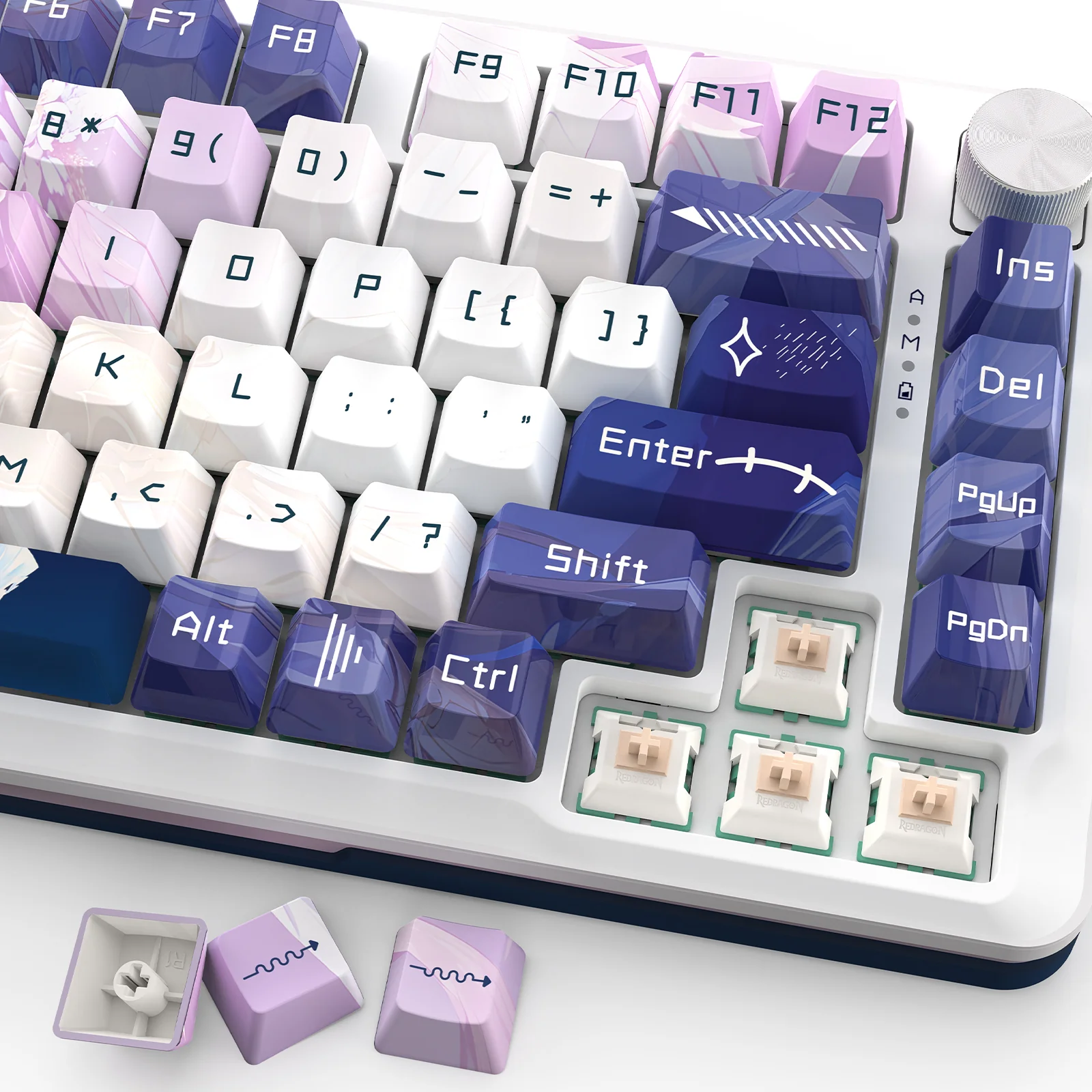 Redragon K681ACG Cyrus Pro Anime Ed. RGB Wireless 75% Hot-Swappable Gasket Mechanical Keyboard with Knob (Mint Mambo Linear Switch) (K681ACG-RGB-PRO) - Image 6