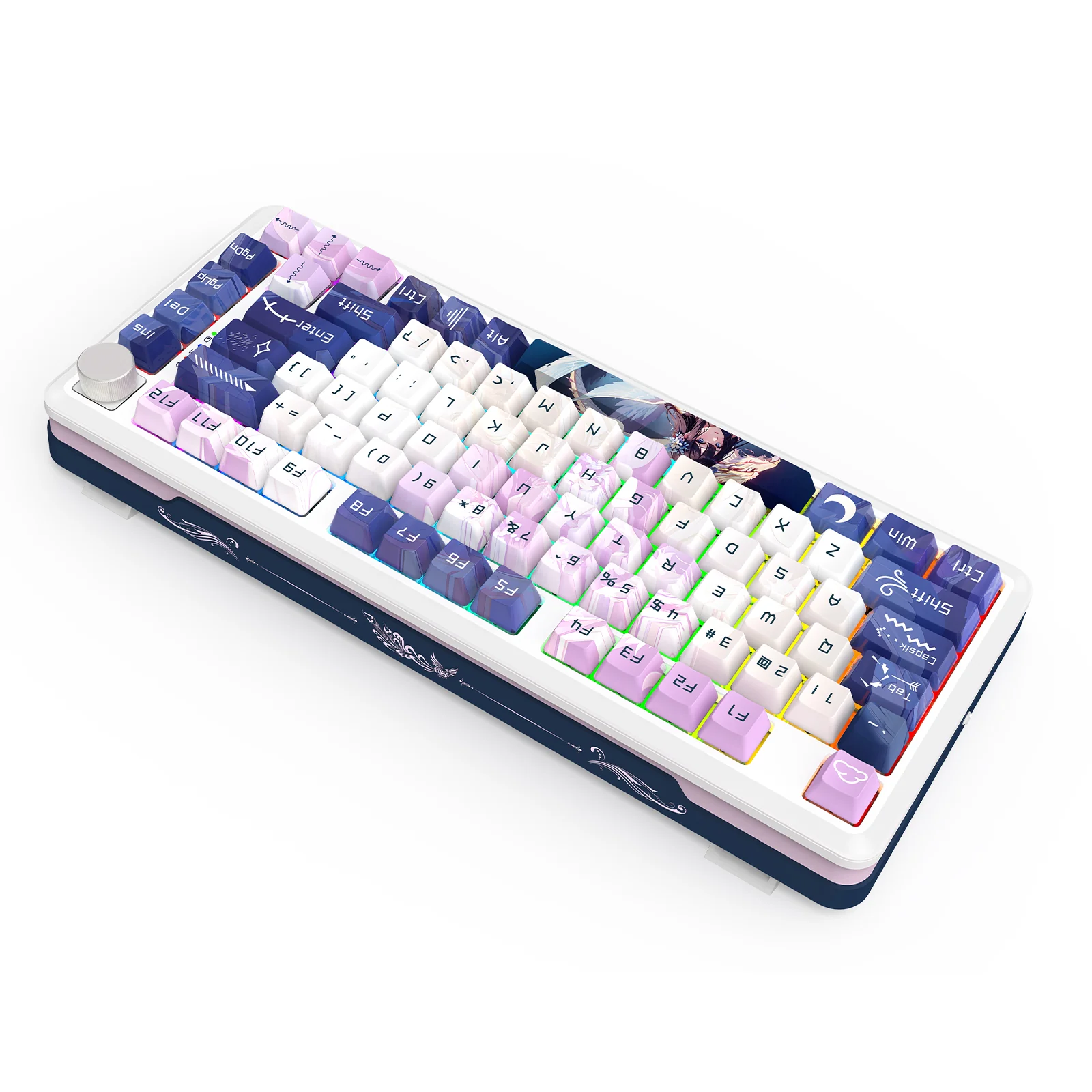 Redragon K681ACG Cyrus Pro Anime Ed. RGB Wireless 75% Hot-Swappable Gasket Mechanical Keyboard with Knob (Mint Mambo Linear Switch) (K681ACG-RGB-PRO) - Image 7