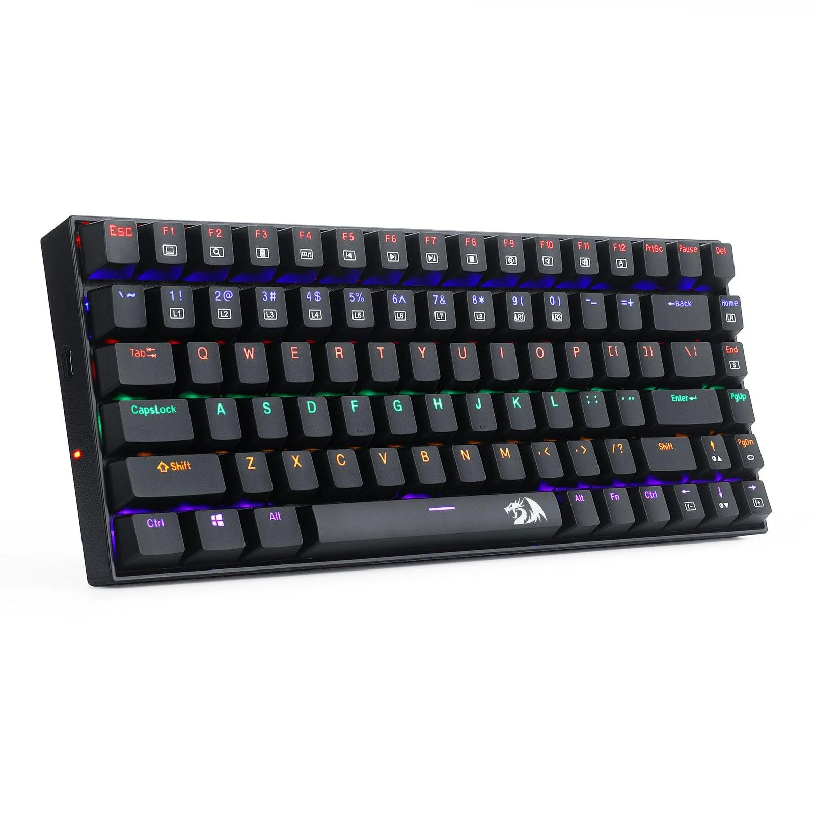 Redragon Phantom 84-Key Rainbow Backlit Mechanical Keyboard (Dust-Proof Blue Switch) (K629-KB) - Image 2