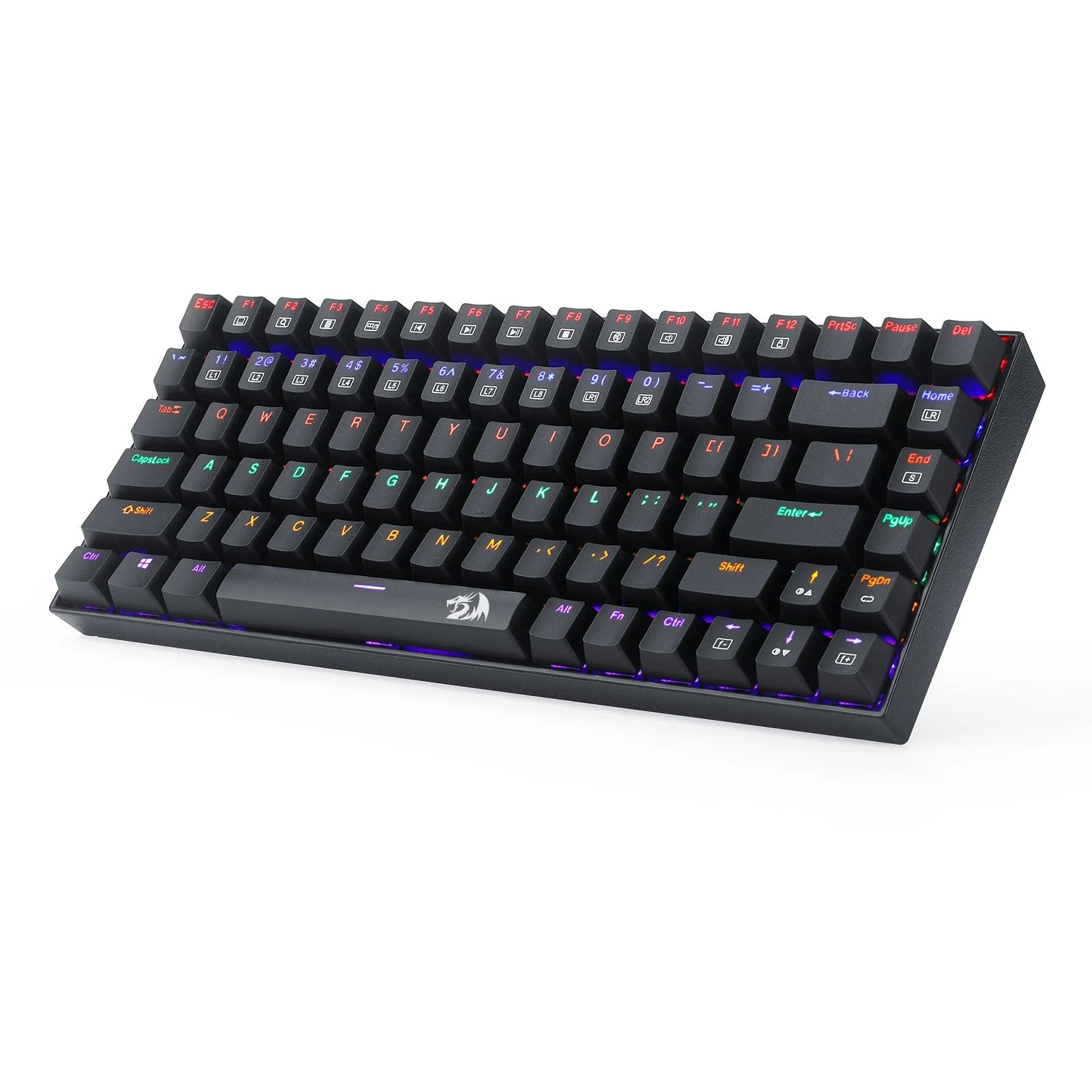 Redragon Phantom 84-Key Rainbow Backlit Mechanical Keyboard (Dust-Proof Blue Switch) (K629-KB) - Image 3