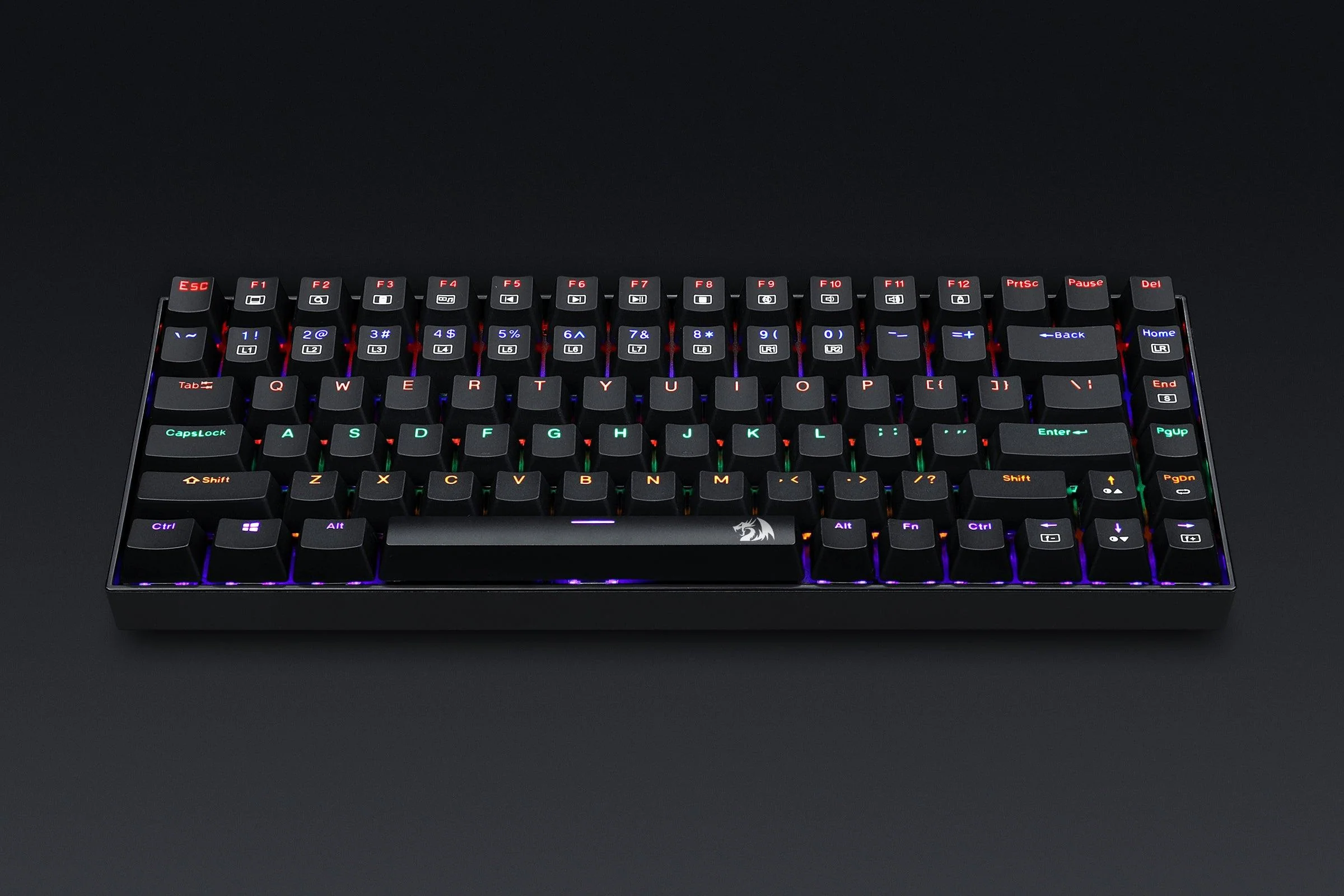 Redragon Phantom 84-Key Rainbow Backlit Mechanical Keyboard (Dust-Proof Blue Switch) (K629-KB) - Image 4