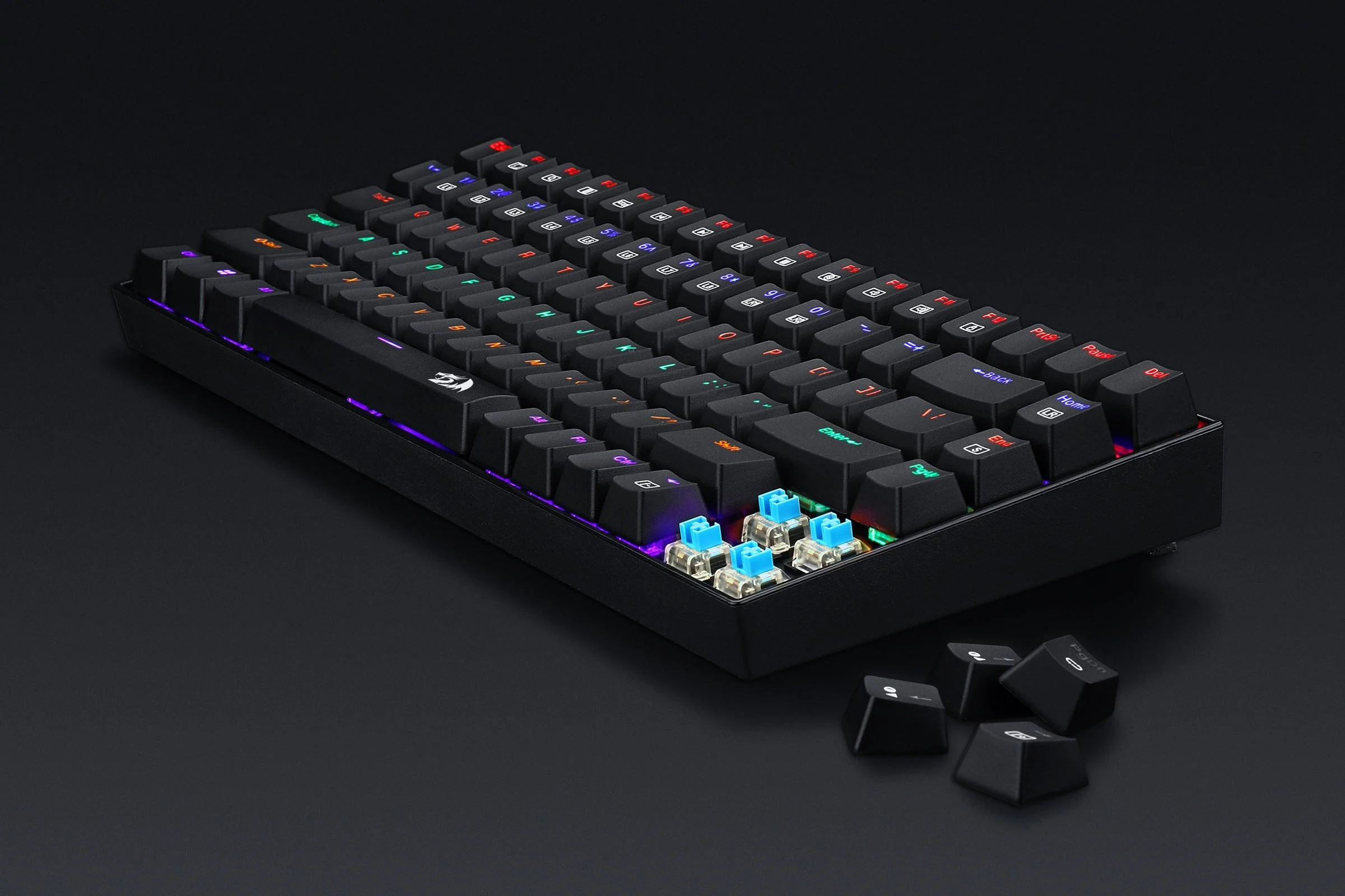 Redragon Phantom 84-Key Rainbow Backlit Mechanical Keyboard (Dust-Proof Blue Switch) (K629-KB) - Image 5