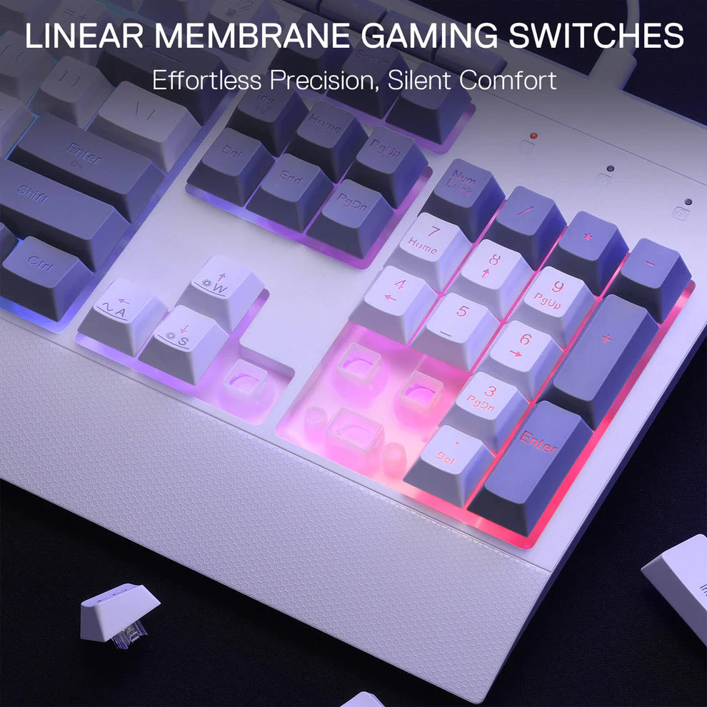 Redragon S151W Gaming Essentials Wired Keyboard & Mouse Bundle (White) - Image 5