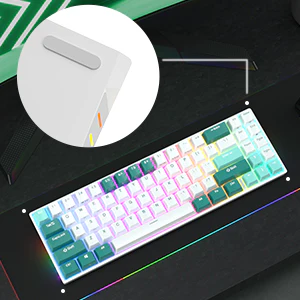 Royal Kludge RK71 Tri-Mode RGB 71 Keys Hot Swappable Mechanical Keyboard Camp Green - Image 8