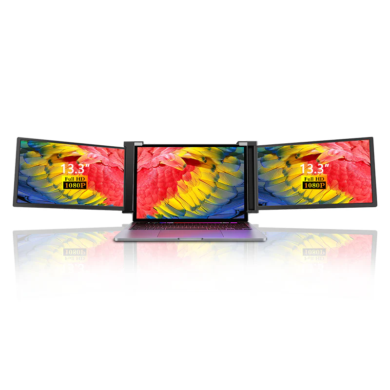 S13 13" FHD (1920x1080) IPS HDR Portable Dual Screen Monitor for Notebook Laptop + Sleeve - Image 2