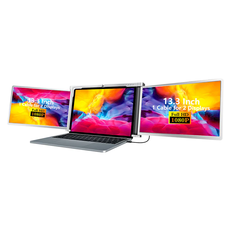 S300 13.3" FHD (1920x1080) IPS Portable Dual Screen Monitor for Notebook Laptop + Sleeve - Image 2