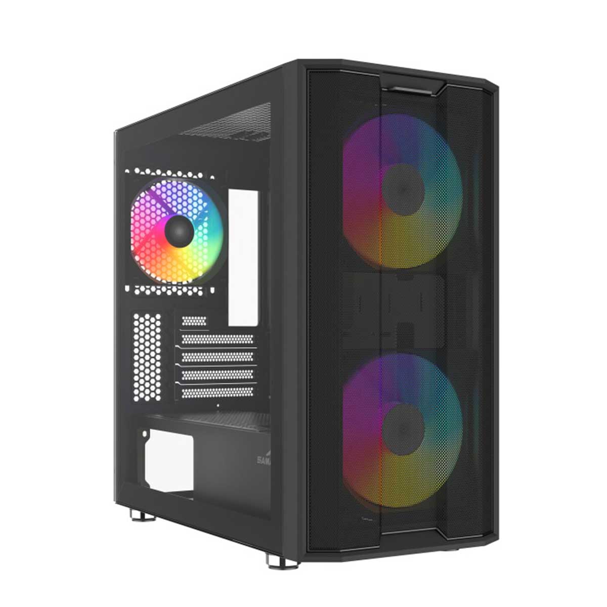 Sama S30 Mid-Tower with High Airflow Front Panel PC Case (Black) (S30-BKMP3AX1-GL)