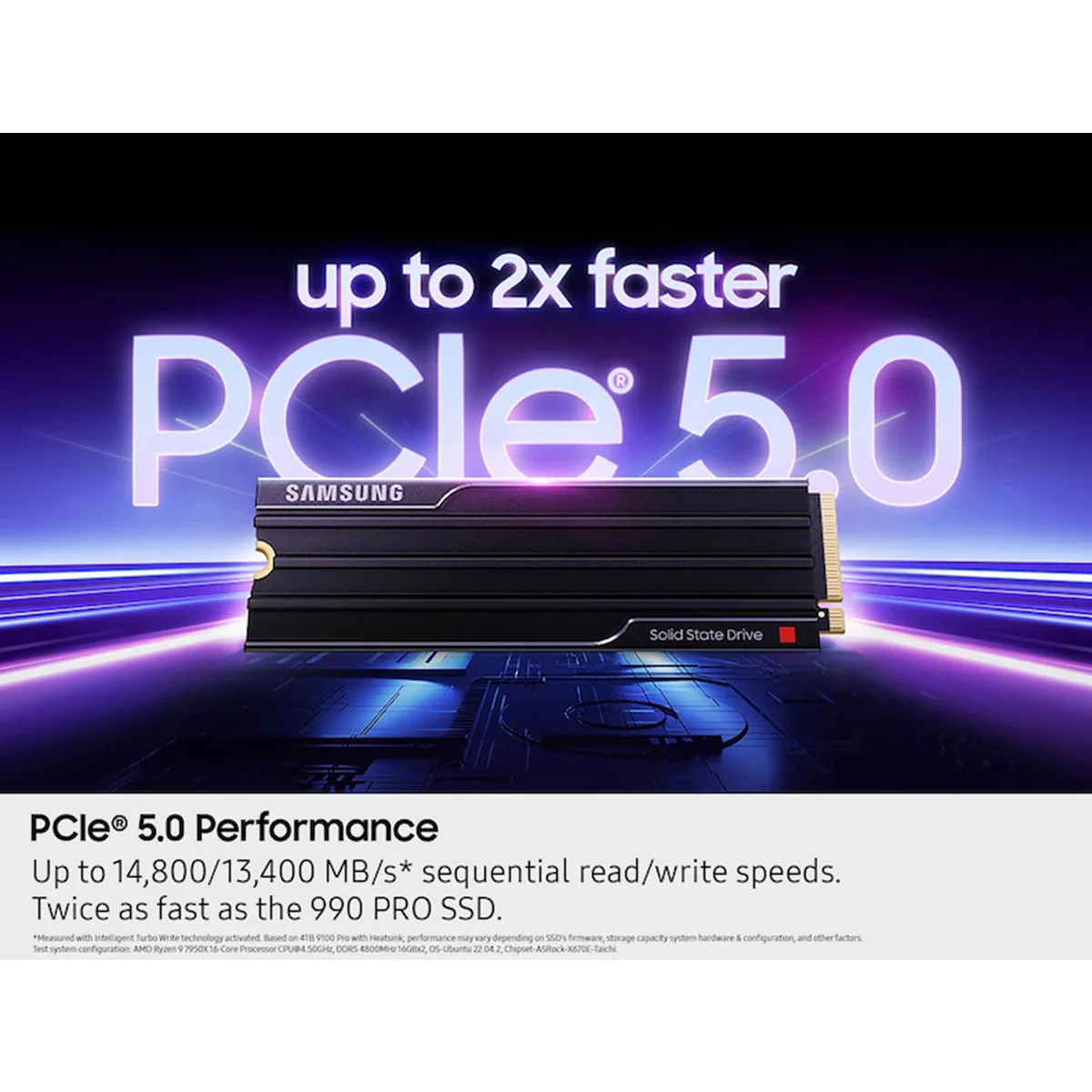 Samsung 9100 Pro PCIe 5.0 x4 NVMe M.2 SSD with Heatsink (1TB, 2TB, 4TB, 8TB) - Image 9